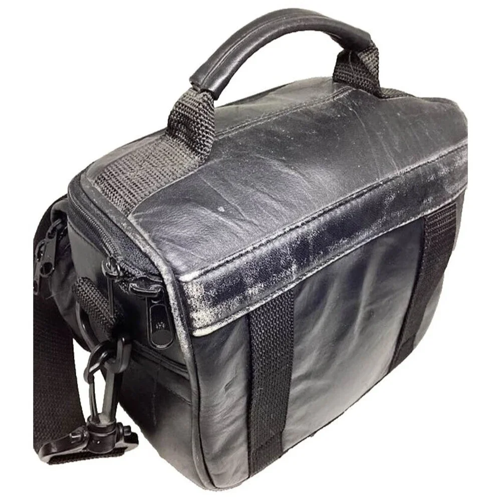 SLR Digital Camera Bag Case Carrying Storage Black Padded Pockets Strap
